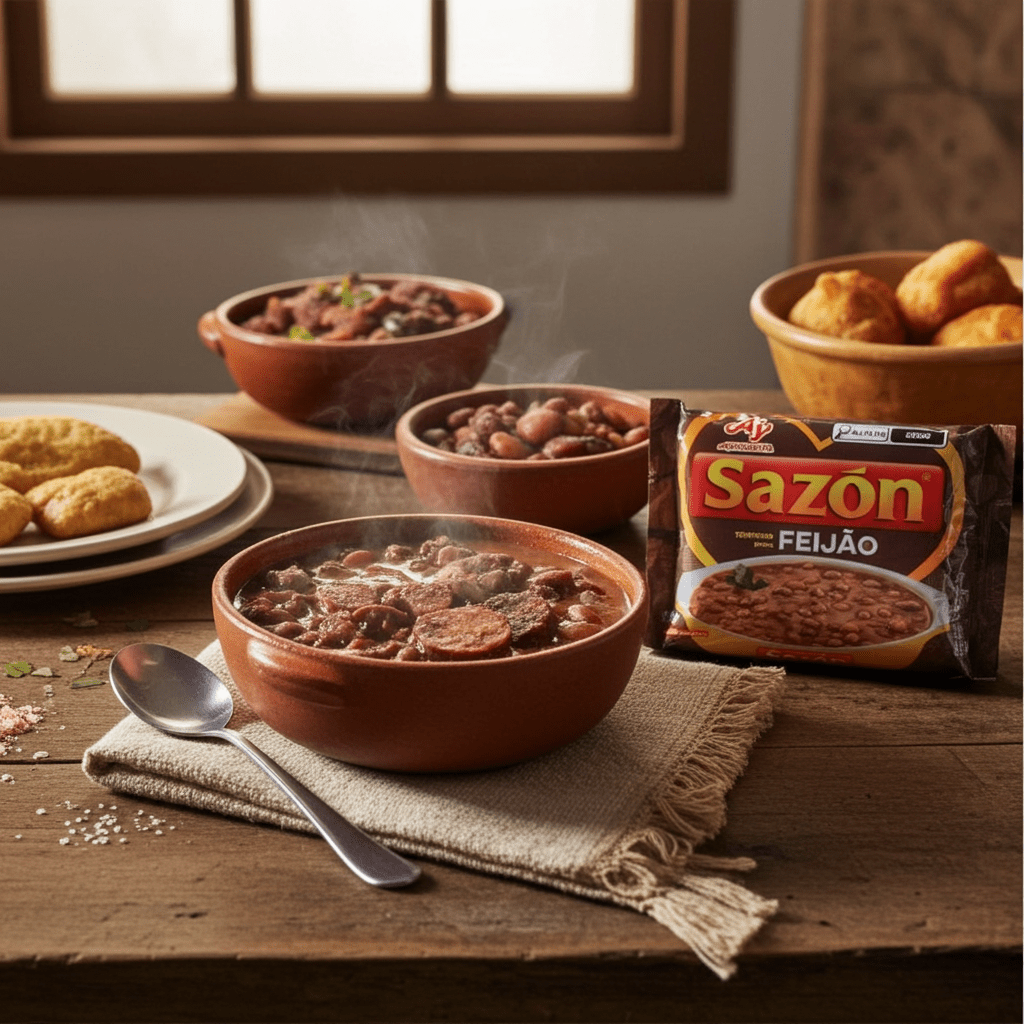 AJINOMOTO SAZÓN Braunes Würzsalz für Bohnen - Tempero SAZÓN Marrom para Feijão 60g - Hallo Brasil