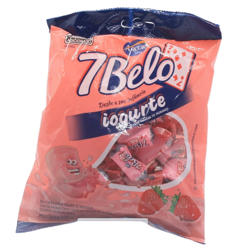 ARCOR 7 Belo Kaubonbons Joghurt - Bala Mastigável Iogurte 100g - Hallo Brasil