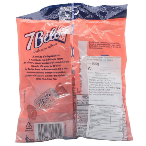 ARCOR 7 Belo Kaubonbons Joghurt - Bala Mastigável Iogurte 100g - Hallo Brasil