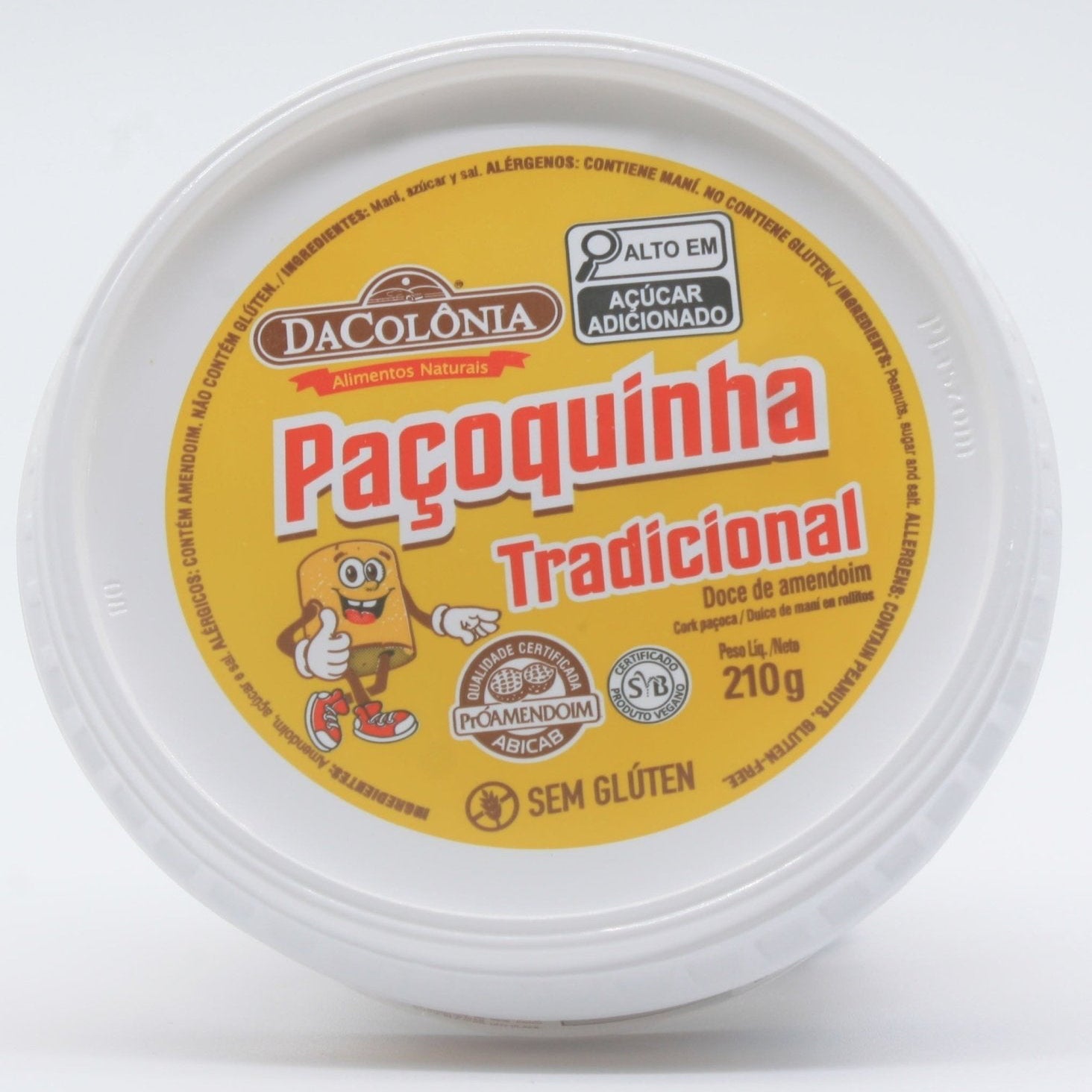 DA COLÔNIA Feiner Erdnuss - Riegel - Paçoca Rolha Tradicional 210g - Hallo Brasil