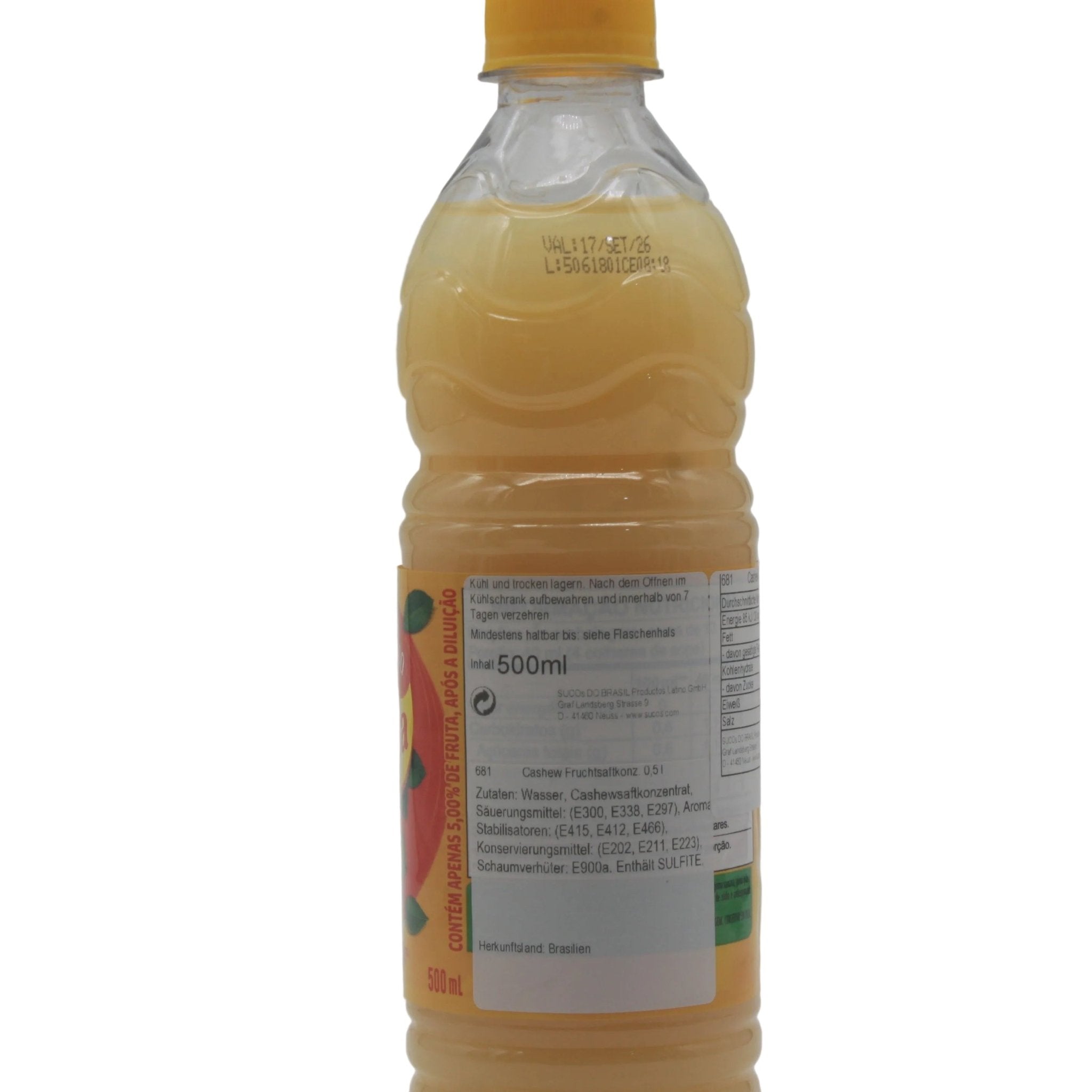 DA FRUTA Cashew Fruchtsaftkonzentrat - Suco Concentrado de Caju 500ml - Hallo Brasil
