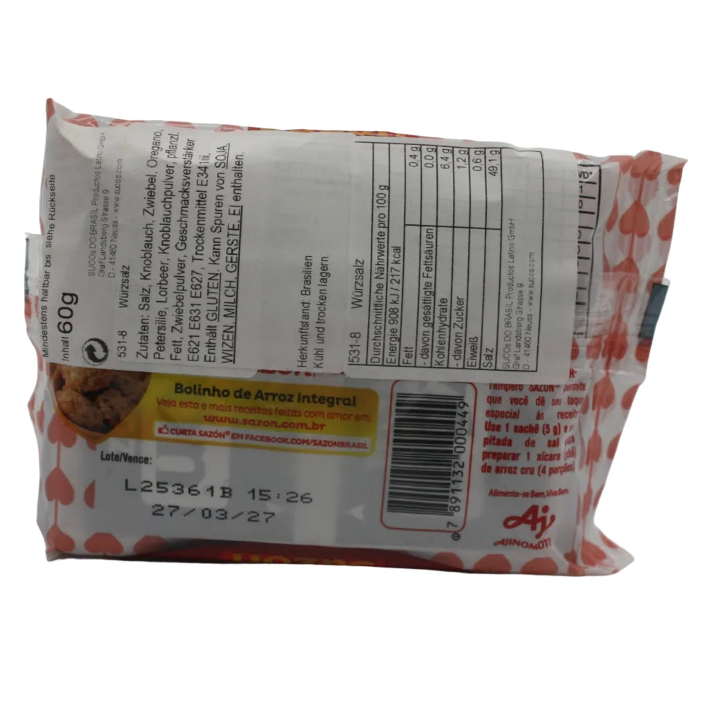 SAZÓN Branco Gewürzmischung für Reis - Tempero para Arroz, 60g - Hallo Brasil