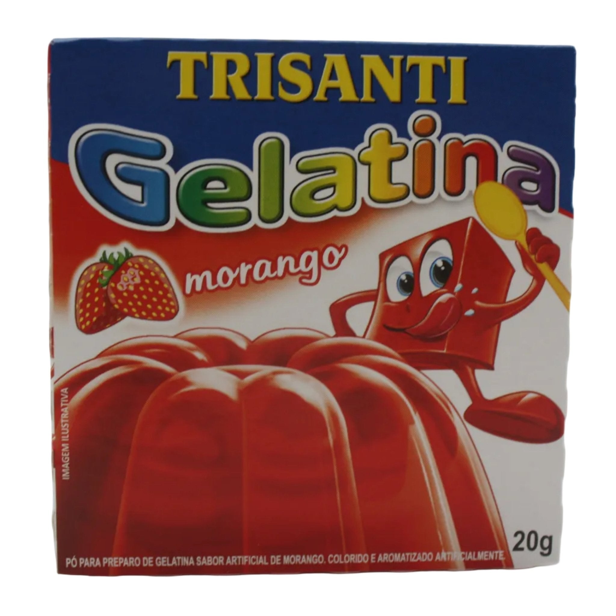 TRISANTI Wackelpudding Erdbeer - Gelatina Morango, 20g - Hallo Brasil
