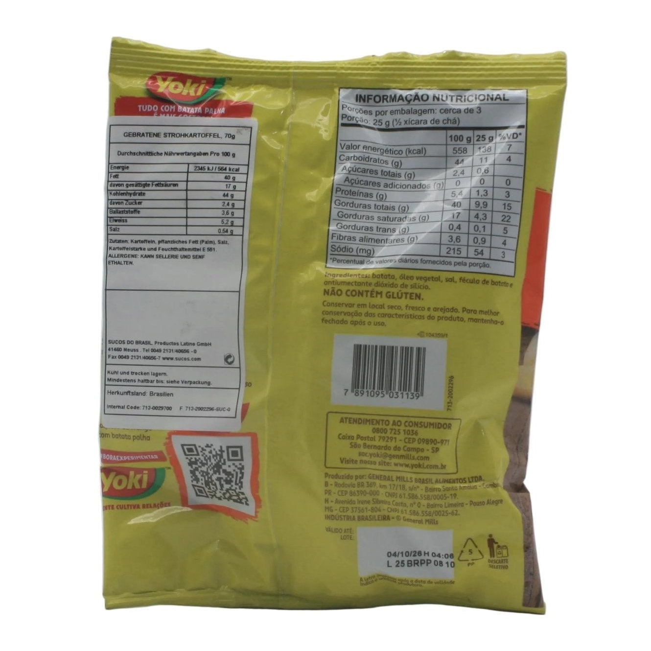 YOKI Kartoffel Sticks - Batata Palha 70g - Hallo Brasil