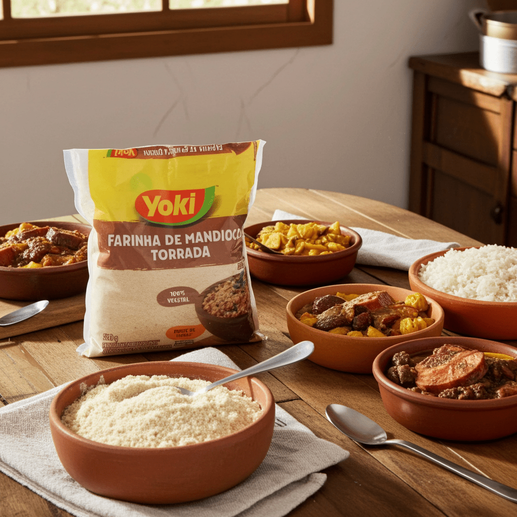YOKI Maniokmehl, geröstet - Farinha de Mandioca Torrada 500g - Hallo Brasil